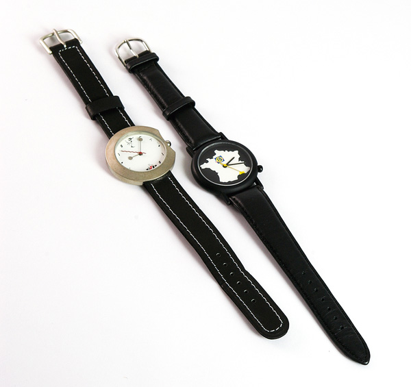 Watch Metal Case and Leather Strap 